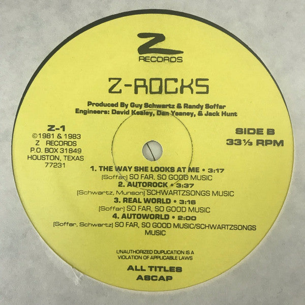 Z-Rocks : Z-Rocks (LP, Album, RE, Red)