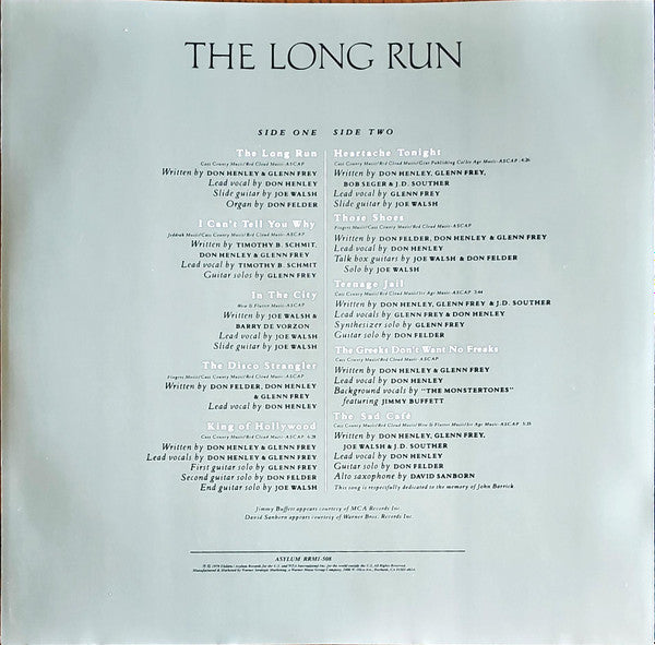 Eagles : The Long Run (LP, Album, RE, 180)