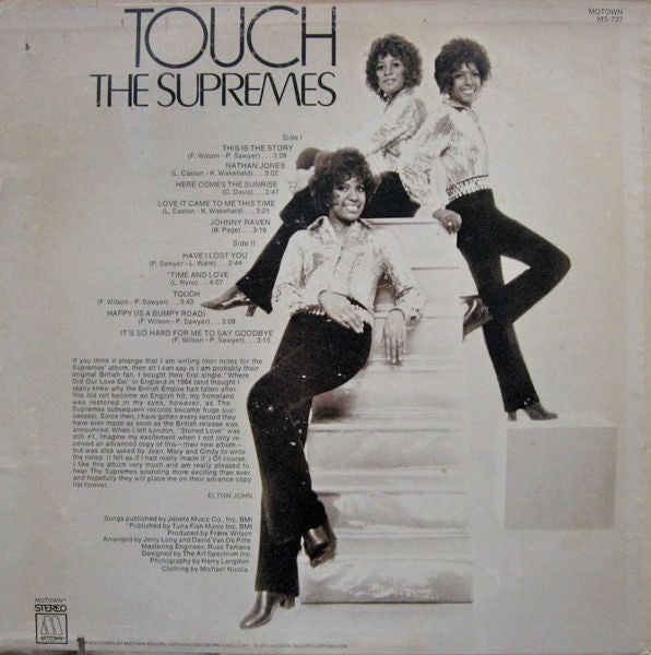 The Supremes : Touch (LP, Album)