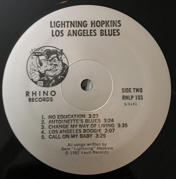 Lightnin' Hopkins : Los Angeles Blues (LP, Album, RE)