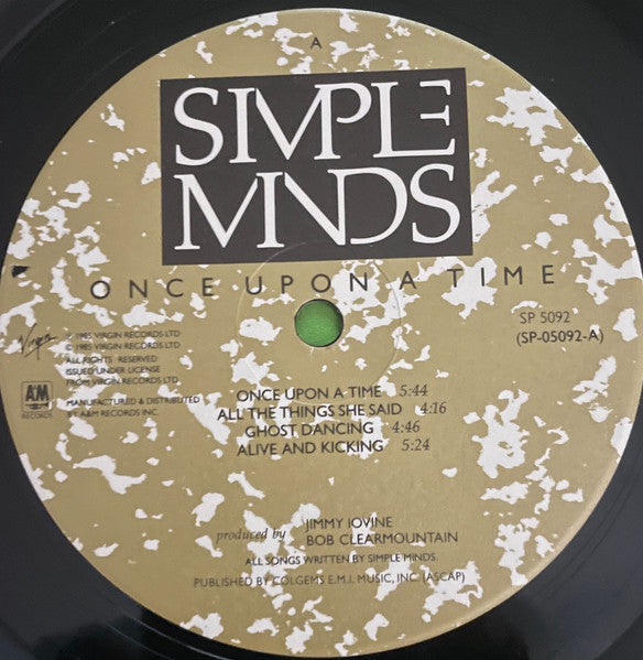 Simple Minds : Once Upon A Time (LP, Album, Ind)