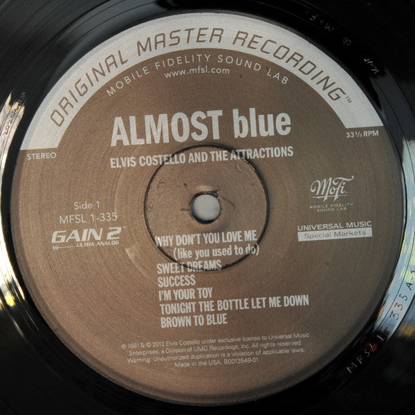 Elvis Costello & The Attractions : Almost Blue (LP, Album, Ltd, Num, RE, RM)
