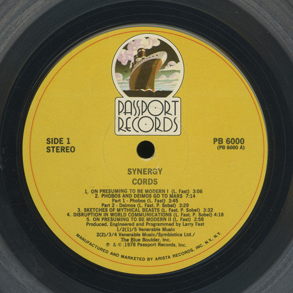 Synergy (3) : Cords (LP, Album, Tra)
