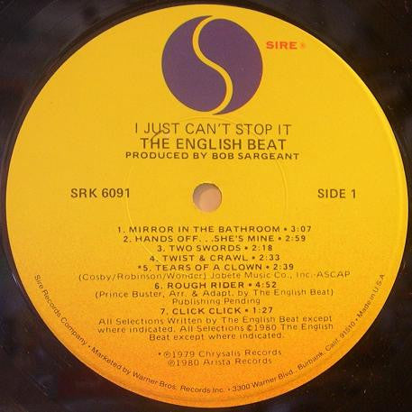 The English Beat* : I Just Can't Stop It (LP, Album, Jac)