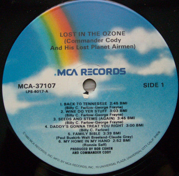 Commander Cody And His Lost Planet Airmen : Lost In The Ozone (LP, Album, RE)