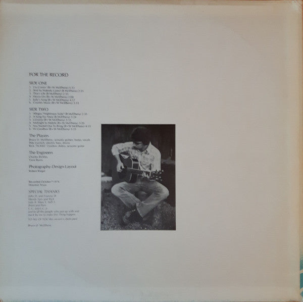 Bruce D. McElheny : For The Record (LP, Album)