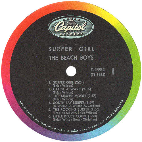 The Beach Boys : Surfer Girl (LP, Album, Mono, Los)