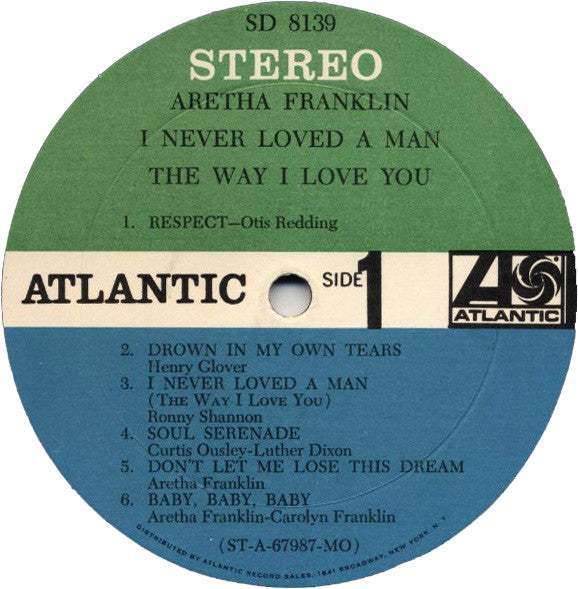 Aretha Franklin : I Never Loved A Man The Way I Love You (LP, Album, MO )