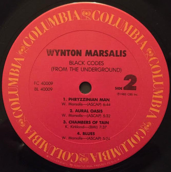 Wynton Marsalis : Black Codes (From The Underground) (LP, Album, Car)