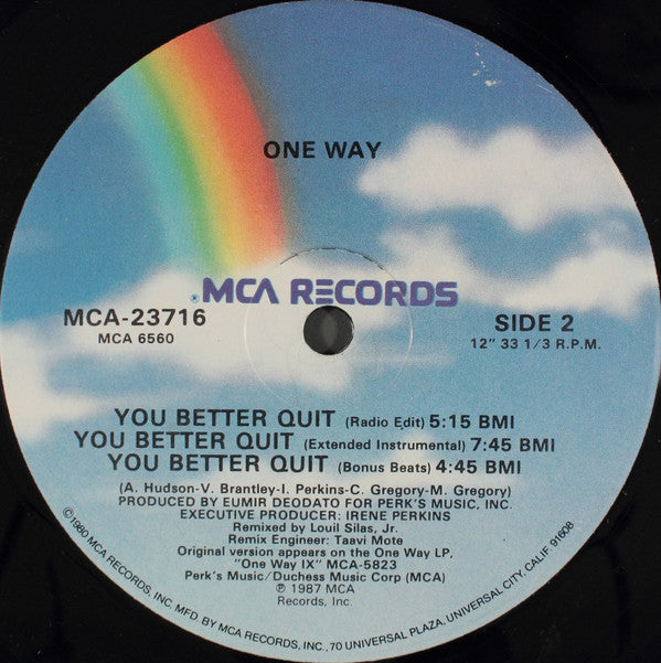 One Way : You Better Quit (12")