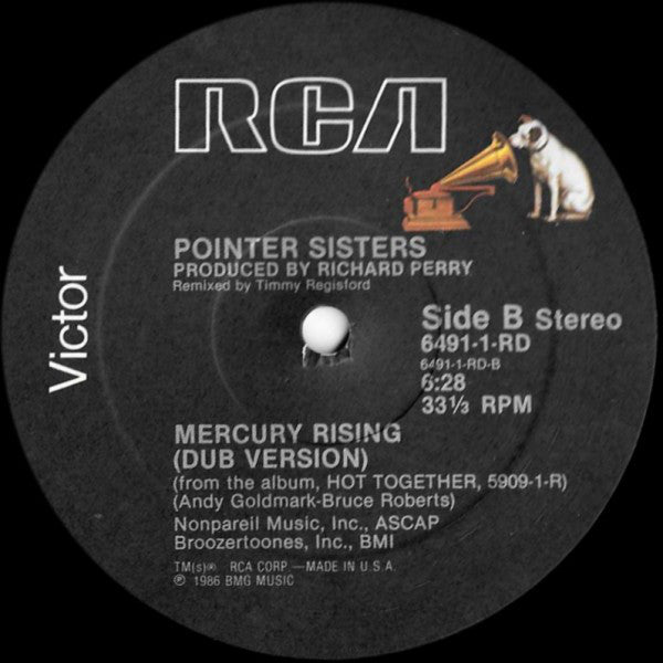 Pointer Sisters : Mercury Rising (12")