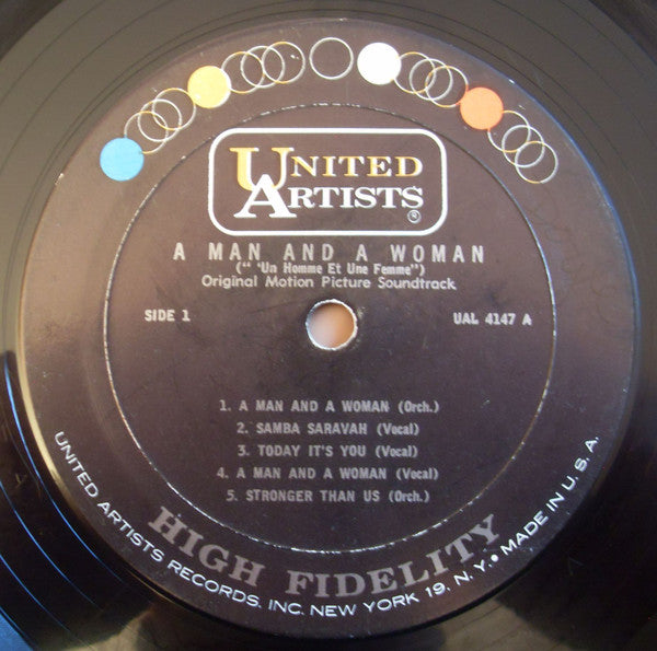 Francis Lai : A Man And A Woman (Original Motion Picture Soundtrack) (LP, Album, Club, Cap)