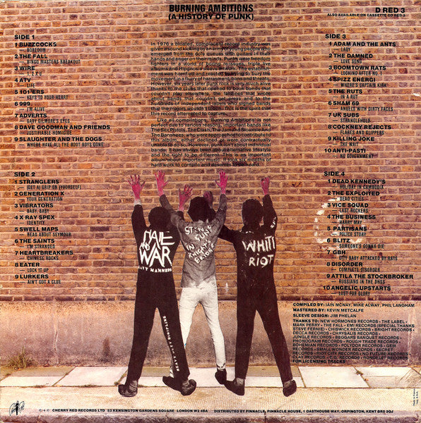 Various : Burning Ambitions (A History Of Punk) (2xLP, Comp)
