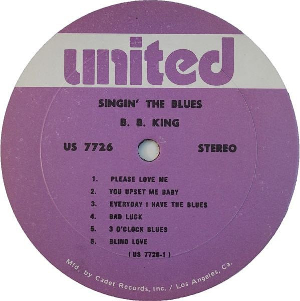 B.B. King : Singin' The Blues (LP, Comp, RE)