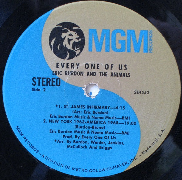 Eric Burdon & The Animals : Every One Of Us (LP, Album, MGM)