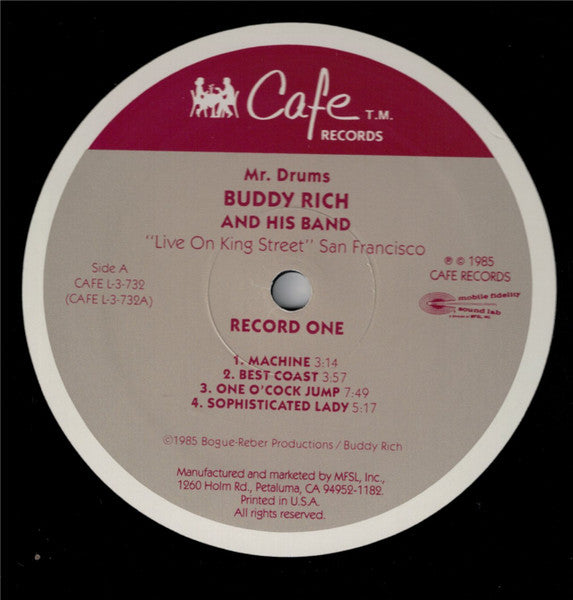Buddy Rich & His Band* : Mr. Drums: Buddy Rich & His Band Live On King Street, San Francisco (3xLP, Album)