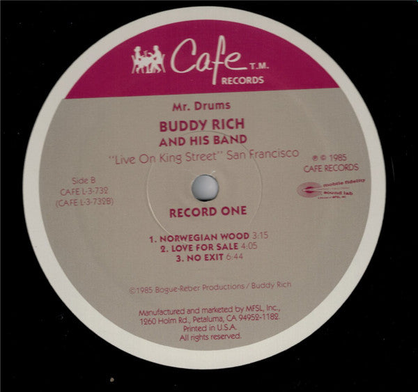 Buddy Rich & His Band* : Mr. Drums: Buddy Rich & His Band Live On King Street, San Francisco (3xLP, Album)
