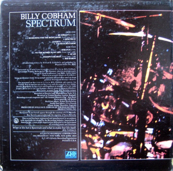 Billy Cobham : Spectrum (LP, Album, RI )