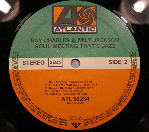 Ray Charles & Milt Jackson : Soul Meeting (LP, Album, RE, Gat)
