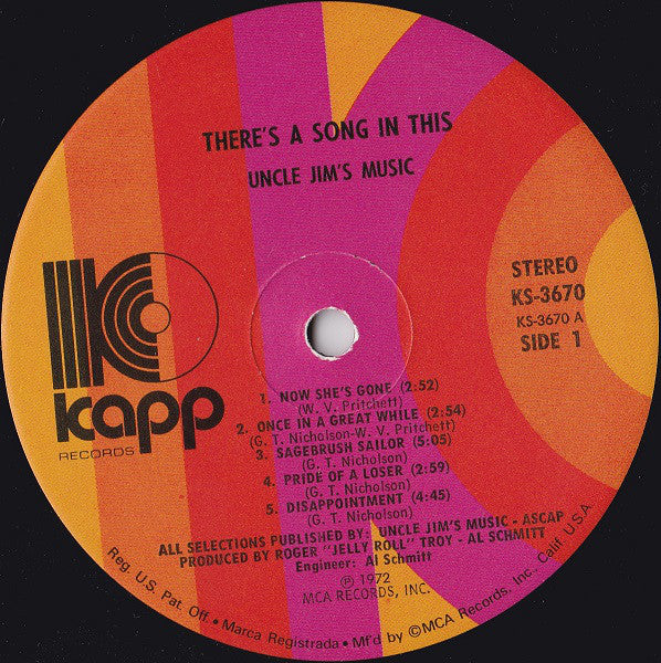 Uncle Jim's Music : There's A Song In This (LP, Album)