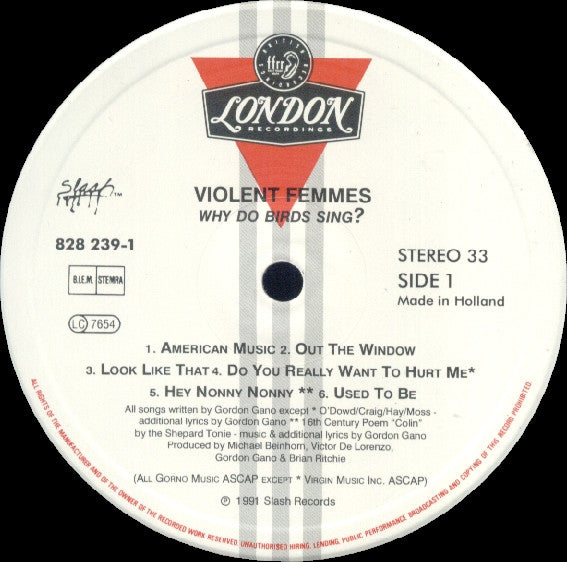 Violent Femmes : Why Do Birds Sing? (LP, Album)