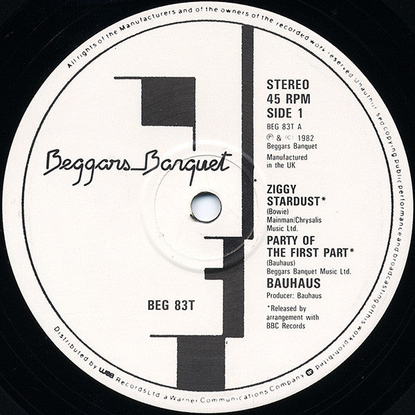 Bauhaus : Ziggy Stardust / Third Uncle (12", Rev)