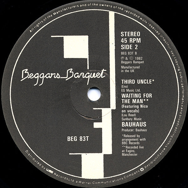 Bauhaus : Ziggy Stardust / Third Uncle (12", Rev)