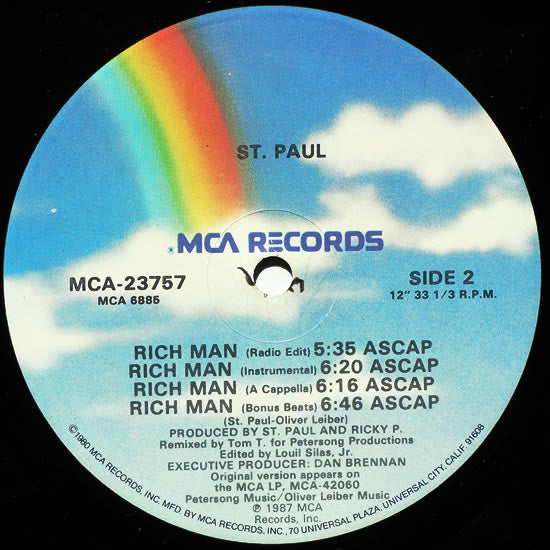 St. Paul : Rich Man (Extended Version) (12", Single, Pic)