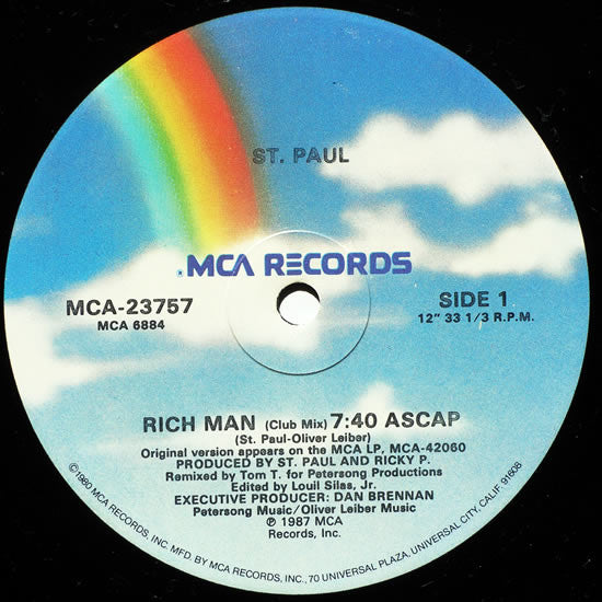 St. Paul : Rich Man (Extended Version) (12", Single, Pic)