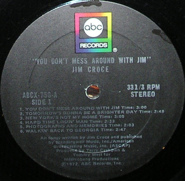 Jim Croce : You Don't Mess Around With Jim (LP, Album, RP, Thi)