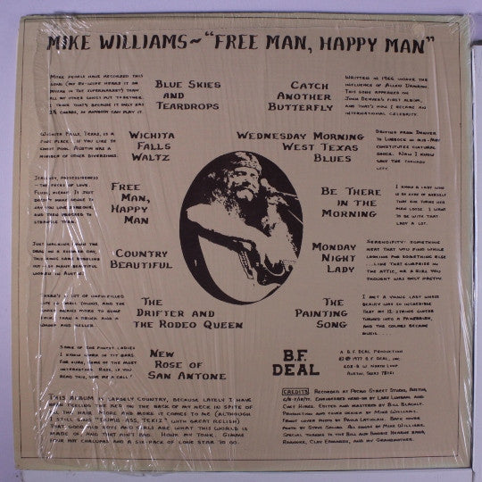 Mike Williams (18) : Free Man, Happy Man (LP)