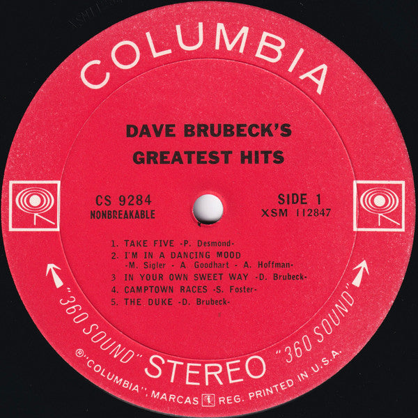 Dave Brubeck : Dave Brubeck's Greatest Hits (LP, Comp)