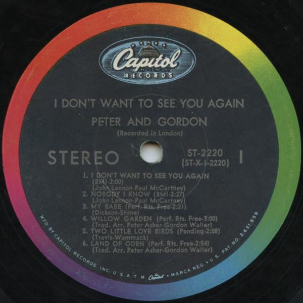Peter & Gordon : I Don't Want To See You Again (LP, Album, Scr)