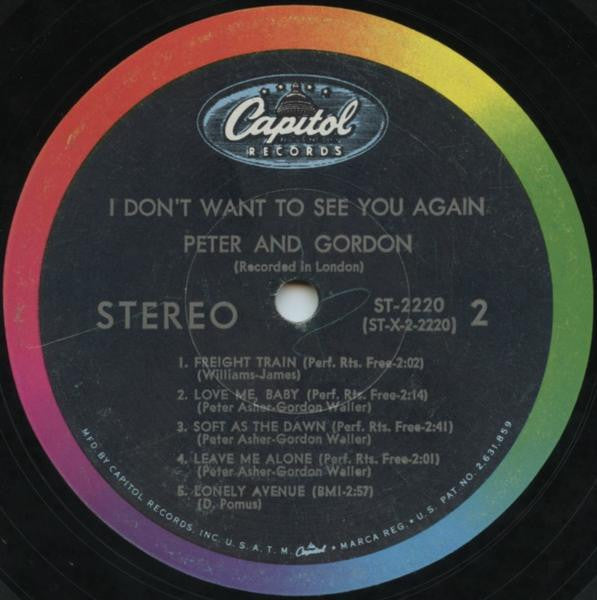 Peter & Gordon : I Don't Want To See You Again (LP, Album, Scr)