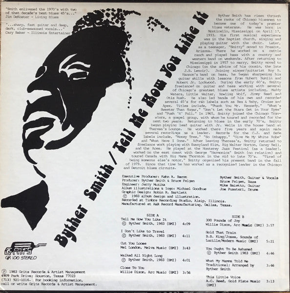 Byther Smith : Tell Me How You Like It (LP, Album)