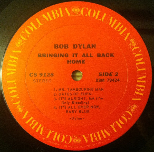 Bob Dylan : Bringing It All Back Home (LP, Album, RE, San)