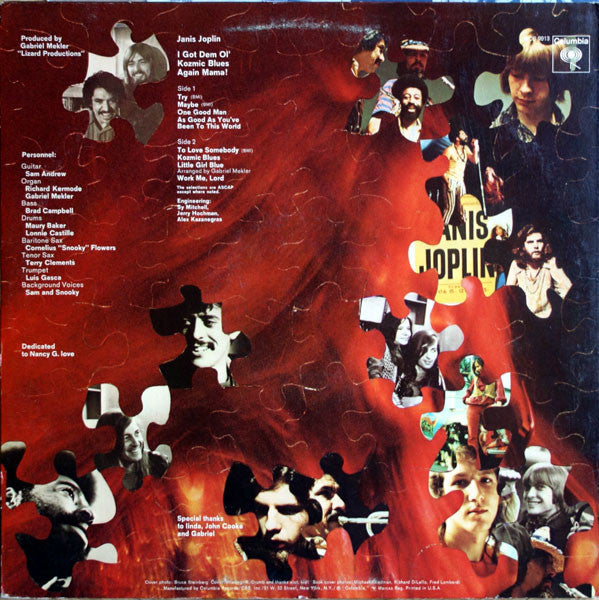 Janis Joplin : I Got Dem Ol' Kozmic Blues Again Mama! (LP, Album, San)