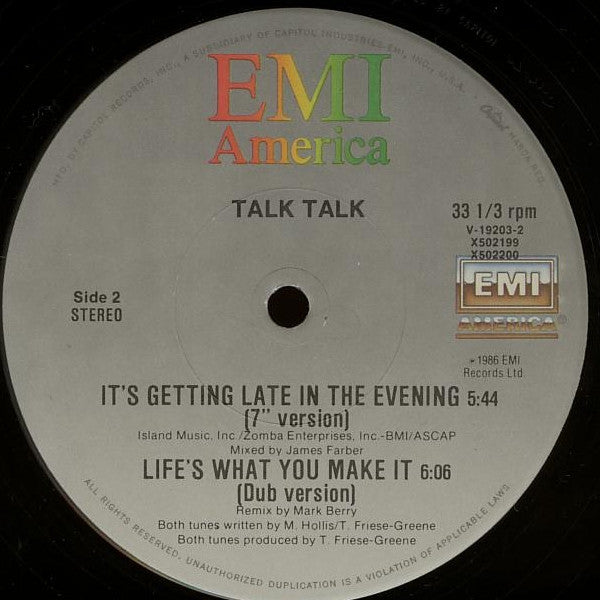 Talk Talk : Life's What You Make It (Extended Dance Version) (12", Single)