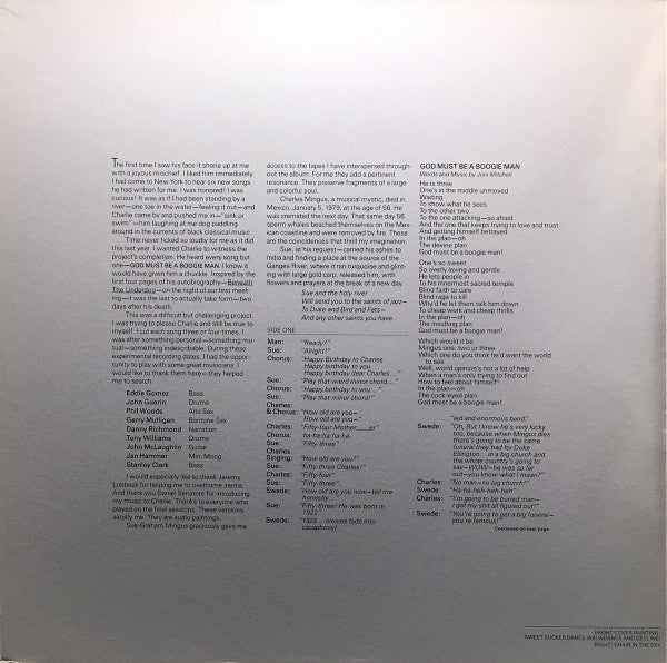 Joni Mitchell : Mingus (LP, Album, PRC)