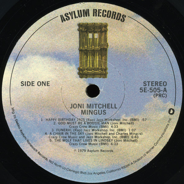 Joni Mitchell : Mingus (LP, Album, PRC)