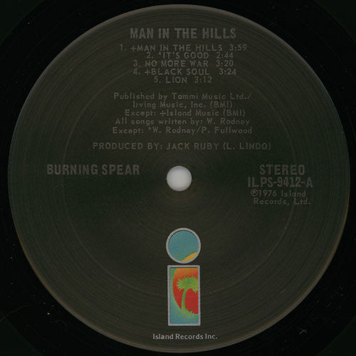 Burning Spear : Man In The Hills (LP, Album, San)