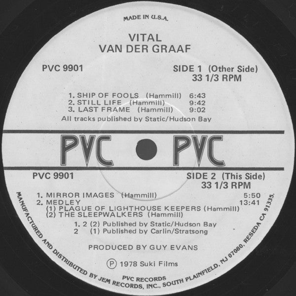 Van Der Graaf* : Vital (2xLP, Album, Bla)