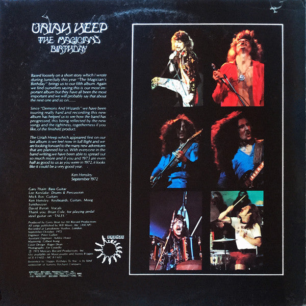 Uriah Heep : The Magician's Birthday (LP, Album, Club, RE)