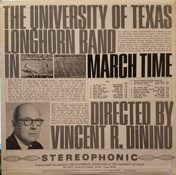 University Of Texas Longhorn Band : March Time (LP)