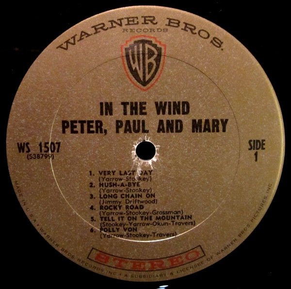 Peter, Paul & Mary : In The Wind (LP, Album)