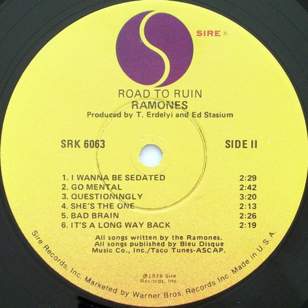 Ramones : Road To Ruin (LP, Album, Win)