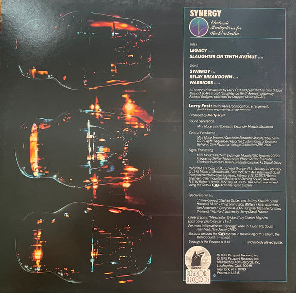 Synergy (3) : Electronic Realizations For Rock Orchestra (LP, Album, Quad, Pit)