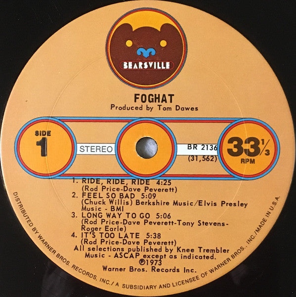 Foghat : Foghat (LP, Album, Ter)