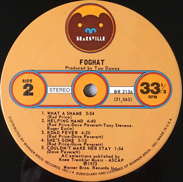 Foghat : Foghat (LP, Album, Ter)