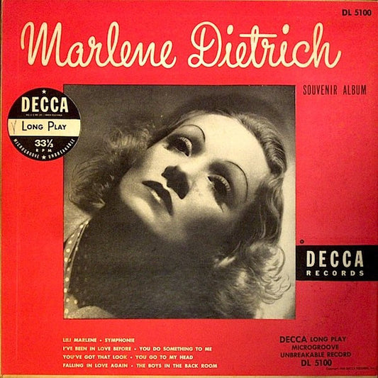 Marlene Dietrich : Souvenir Album (10", Comp)